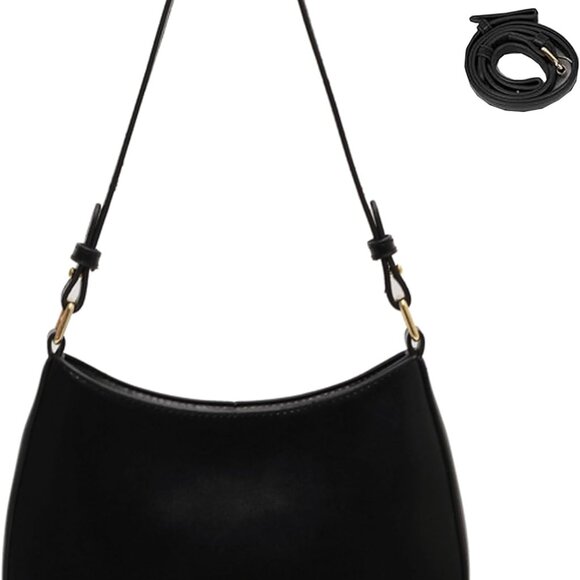 Small PU Leather Shoulder Bag Crossbody Y2K Vintage Party Handbag - Picture 1 of 10